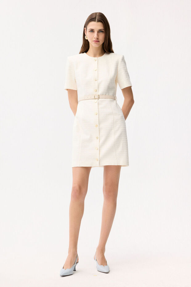 Düğmeli Elbise - 1