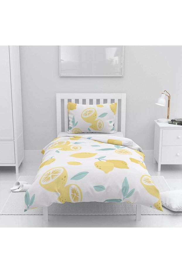 Children's Room Cotton Lu Duvet Cover Set Bed Sheet Sız Limon