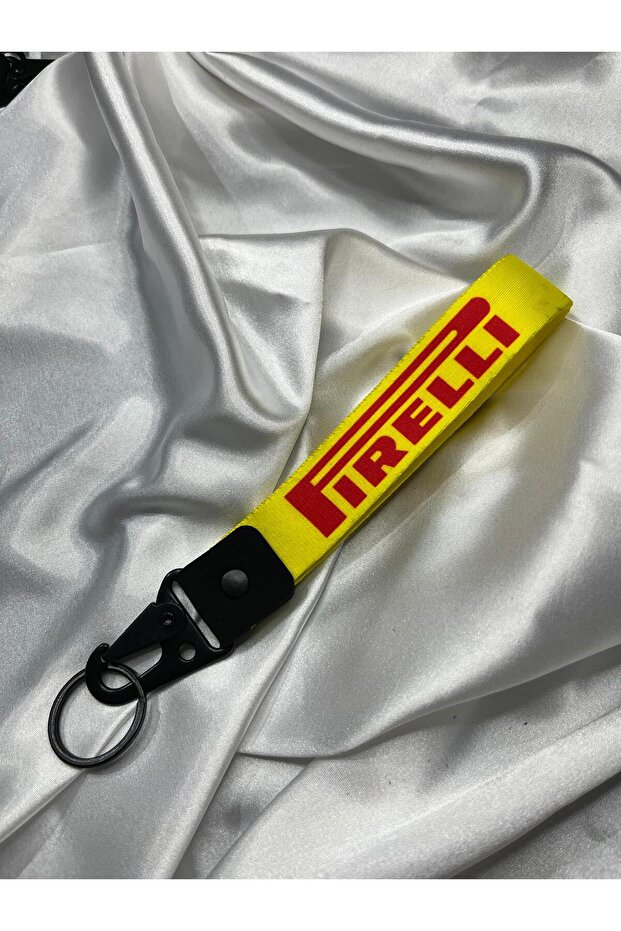 Pi̇rel 19 cm Fabric Keyring Quality Auto-Moto Accessory Double-Sided Printing