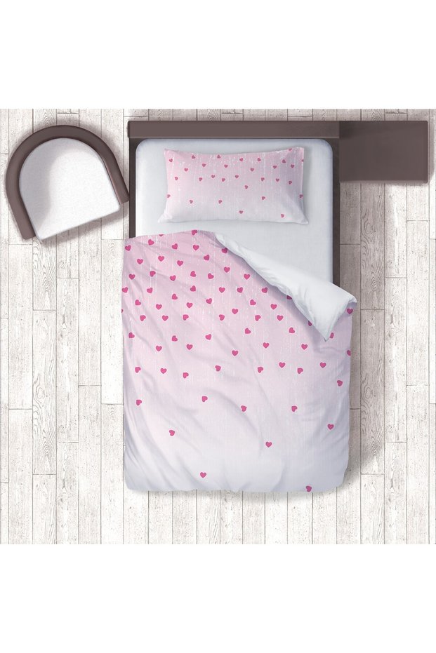 Children's Room Cotton Lu Duvet Cover Set Bed Sheet Sız Kalpler