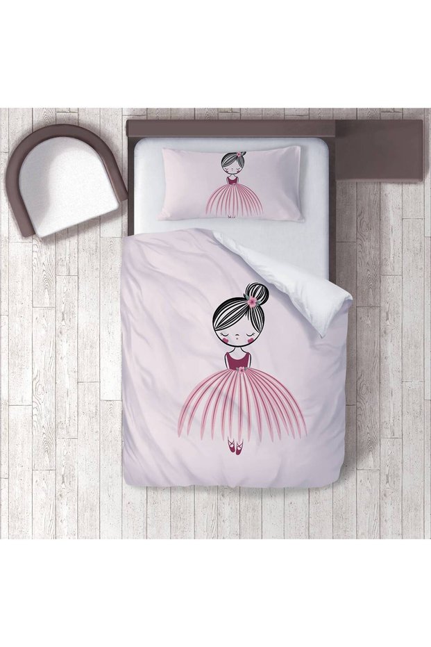 Children's Room Cotton Lu Duvet Cover Set Bed Sheet Sız Ballerina Girl