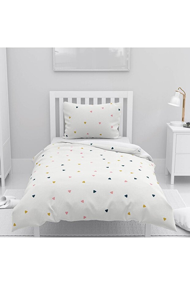 Children's Room Cotton Lu Duvet Cover Set Bed Sheet Leaky Triangles