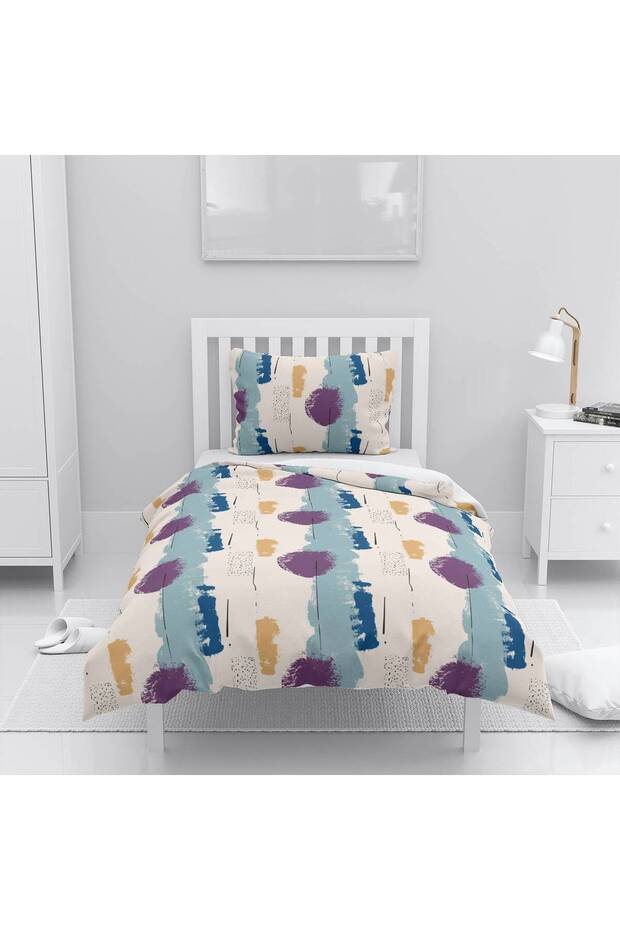 Children's Room Cotton Lu Duvet Cover Set Bed Sheet Sız Soyut Fırça Darbeleri