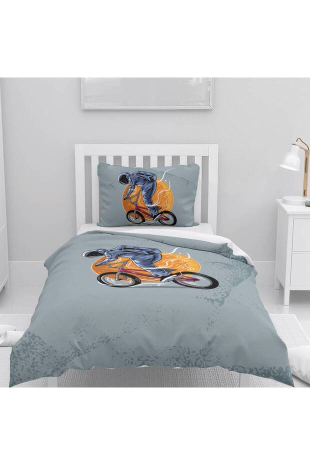 Children's Room Cotton Lu Duvet Cover Set Bed Sheet Sız Bmx Cyclist