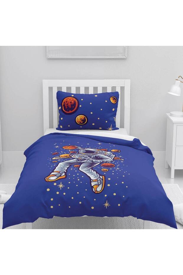 Children's Room Cotton Lu Duvet Cover Set Bed Sheet Sız Uzay No.55128
