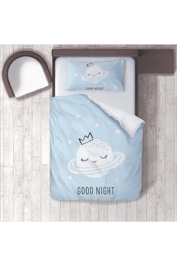 Children's Room Cotton Lu Duvet Cover Set Bed Sheet Sız Uzay No.01396