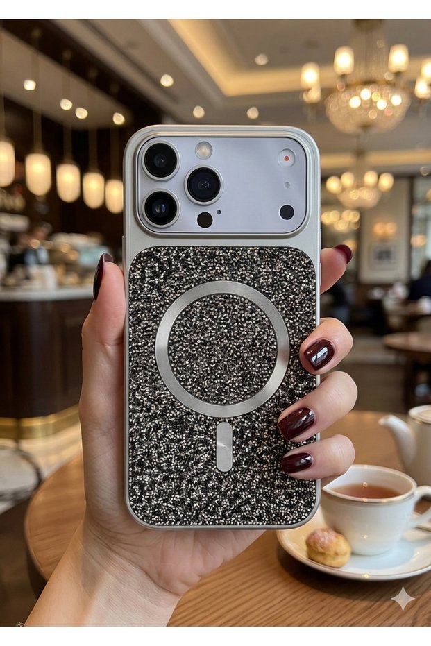 iPhone 14 Compatible Magsafe Compatible 17-View Camera Protected Diamond Stone Transformation Case
