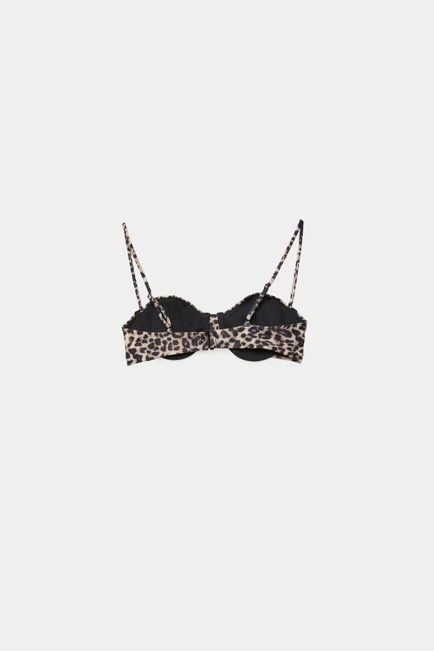 Desenli balkonet bikini üstü - 7