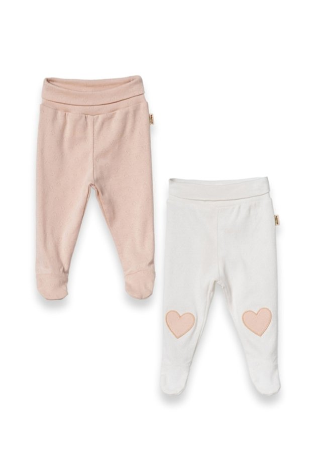 100% Cotton Organic Cotton Piece Baby Bottom Set with Booties – Baby Girl, Newborn Booties and Pants