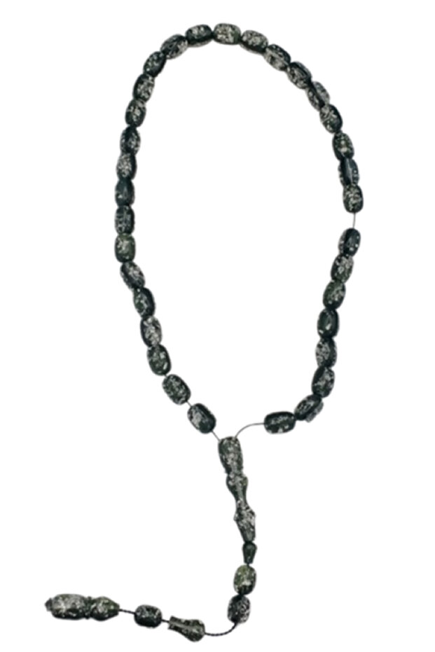 Rosary Cast/Real Silver Leaf 8.5x11.7mm