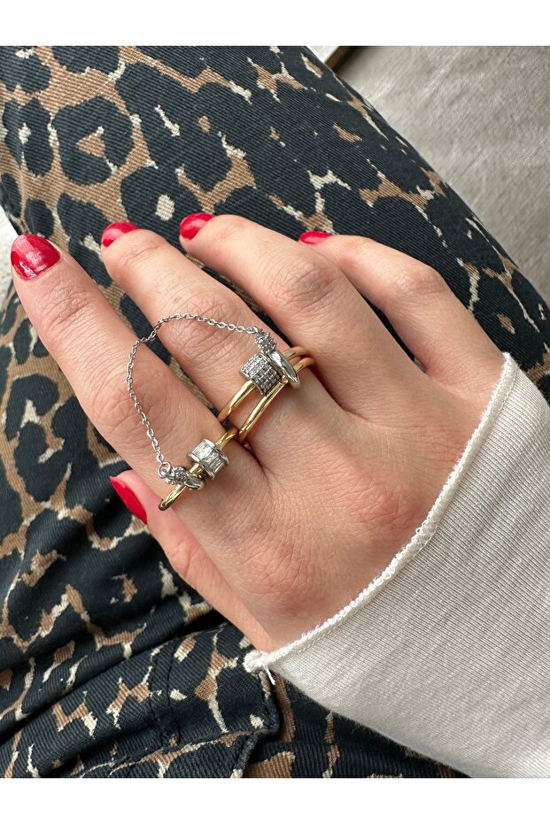 خواتم متصلة بثلاث حلقات متدلية - 3