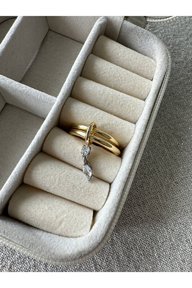 خاتم مزدوج مع حلية متدلية - 2