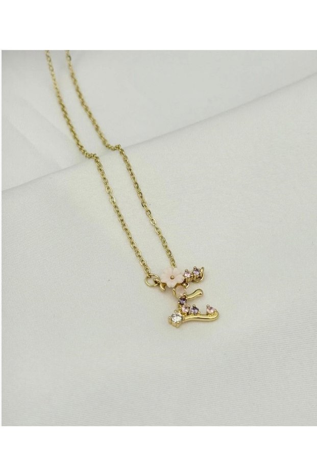 Steel Princess Letter Necklace