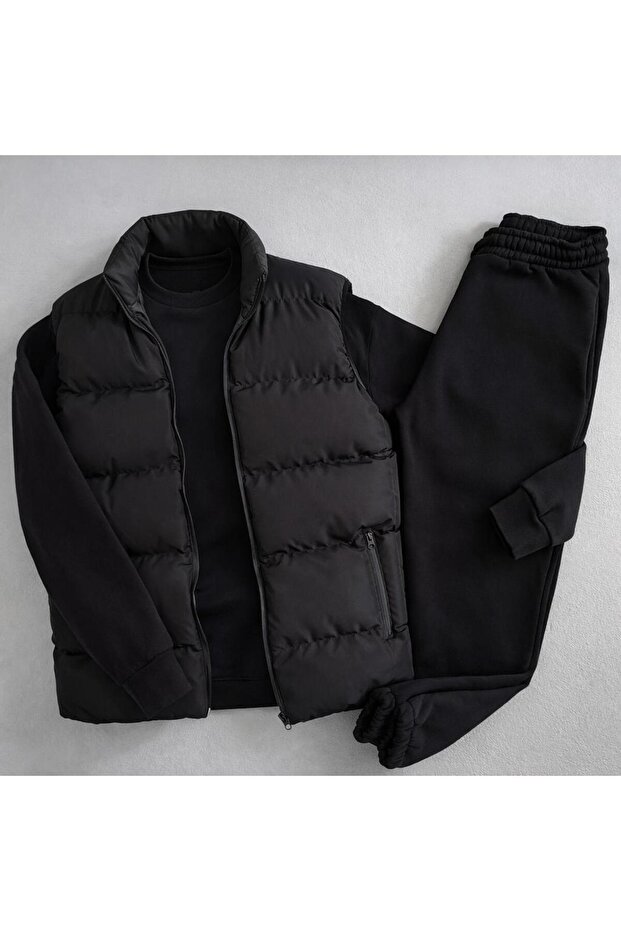 طقم بدلة رياضية للرجال مكون من طقم فيست خيوط من Bisikletyaka Y 3-Piece Full Combination