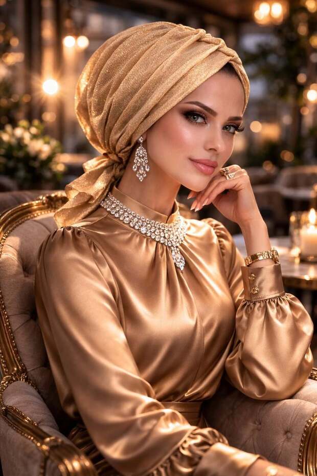 فستان سهرة ذهبي بإبزيم بون