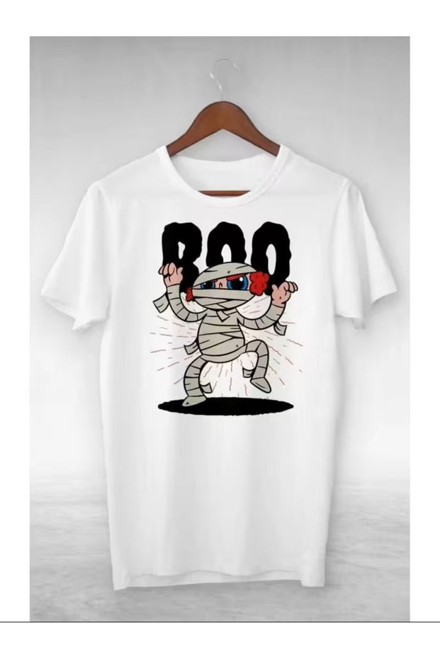 Unisex Women Men Funny Fear Mumm Boo Printed Oversized T-Shirt