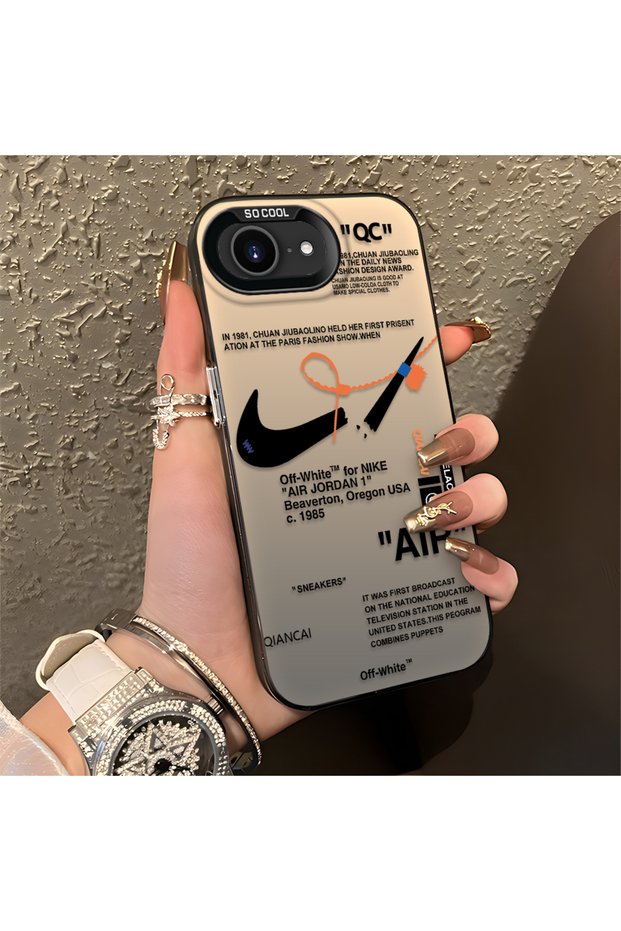 iPhone 16E Compatible Silicone Edge Hard Back Anti-Fall Phone Case Air Patterned