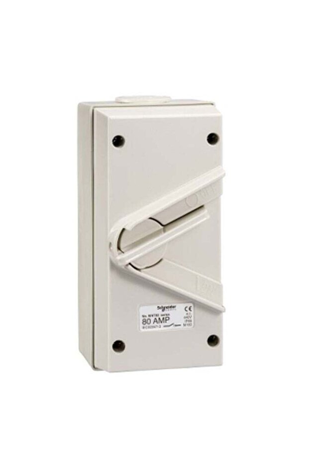 80A - 440V - Surface Mount triple Pole Isolating Switch - IP66