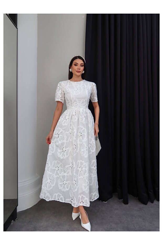 brodat Rochie midi brodată - 4