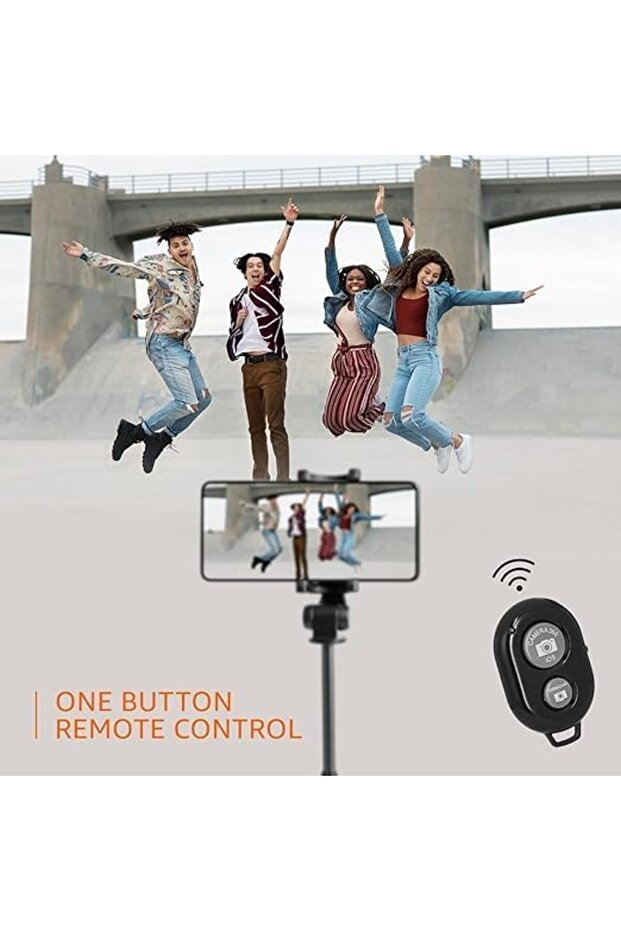جهاز تحكم عن بعد أساسي للكاميرا بتقنية البلوتوث، متوافق مع نظامي iOS وAndroid، تحكم لاسلكي لالتقاط صور السيلفي - 4
