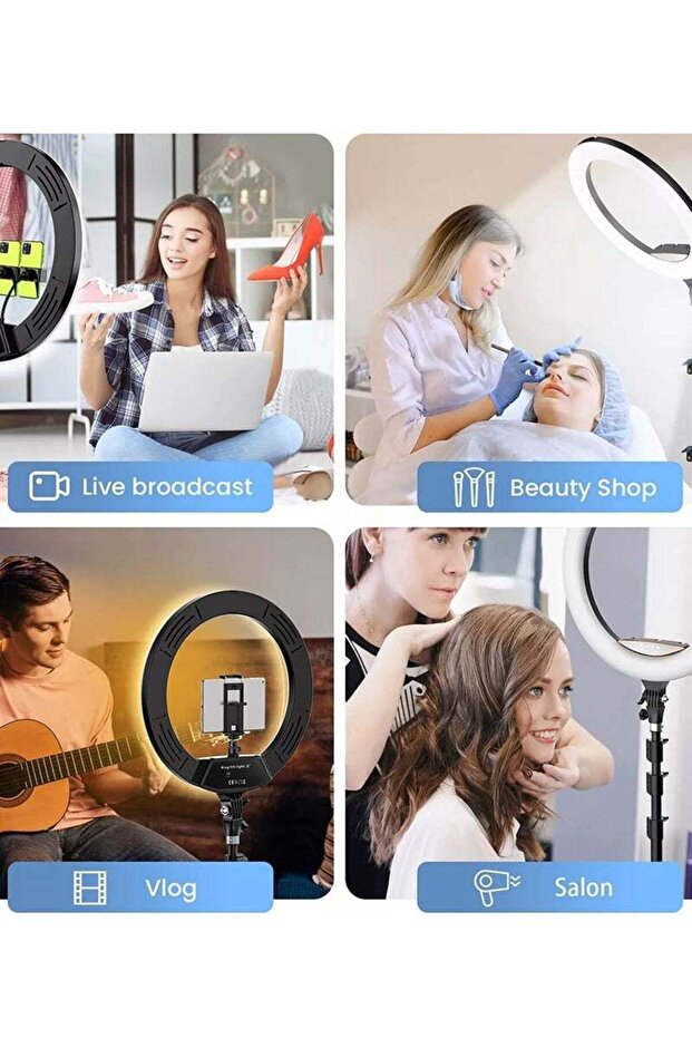 18 inch Dimmable Circle LED Studio Selfie Ring Light - 7