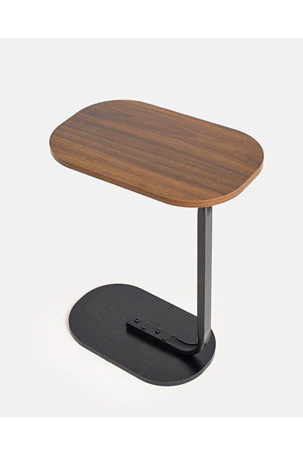 طاولة جانبية مستطيلة من خشب الجوز - ارتفاع 60 سم - 2