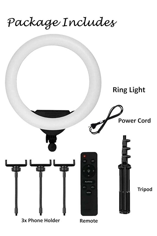 18 inch Dimmable Circle LED Studio Selfie Ring Light - 8