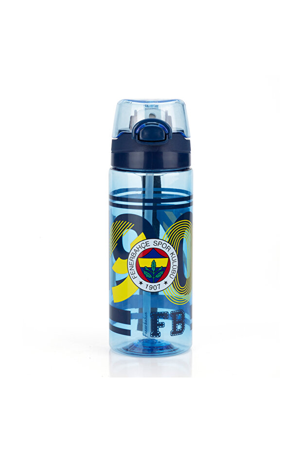Licensed 500ml Blue Water Bottle with Straw and Locking Lid - Original Fb Fan Water Bottle