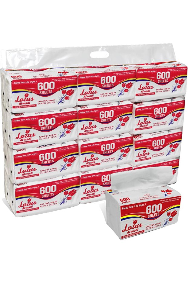 Alwadi 600 Sheets - Super 24 Facial Tissue Bundle