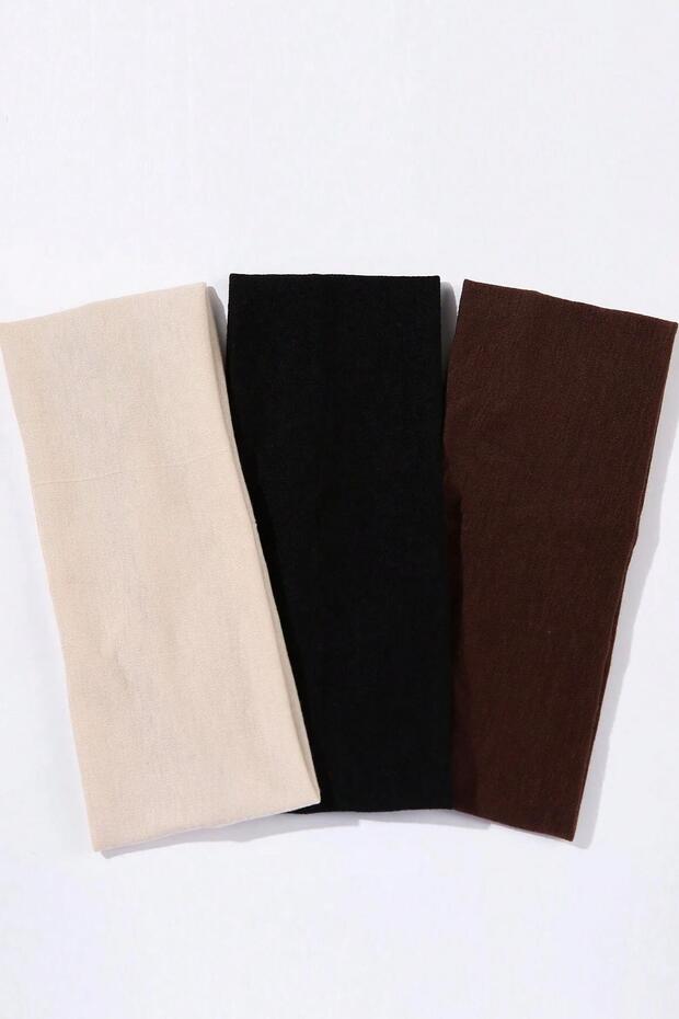 3 Pieces Nude Tones Jersey Hair Band