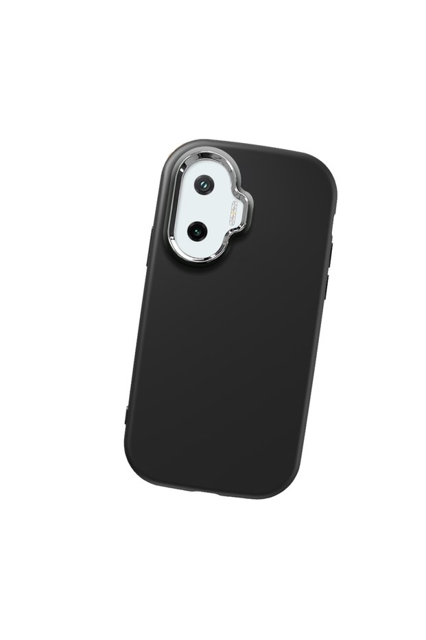 Poco F7 Compatible Camera Protected Black Soft Silicone Phone Case Patterned