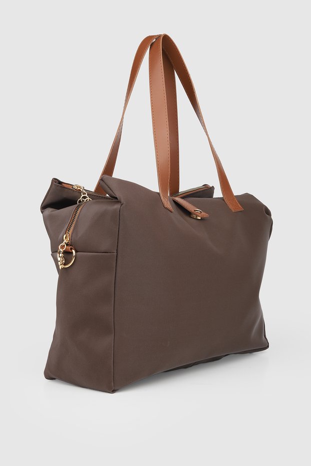 La'Graccio Paris Women's Sabove Water Repellent Fabric 3 Compartment Shoulder and Crossbody Bag