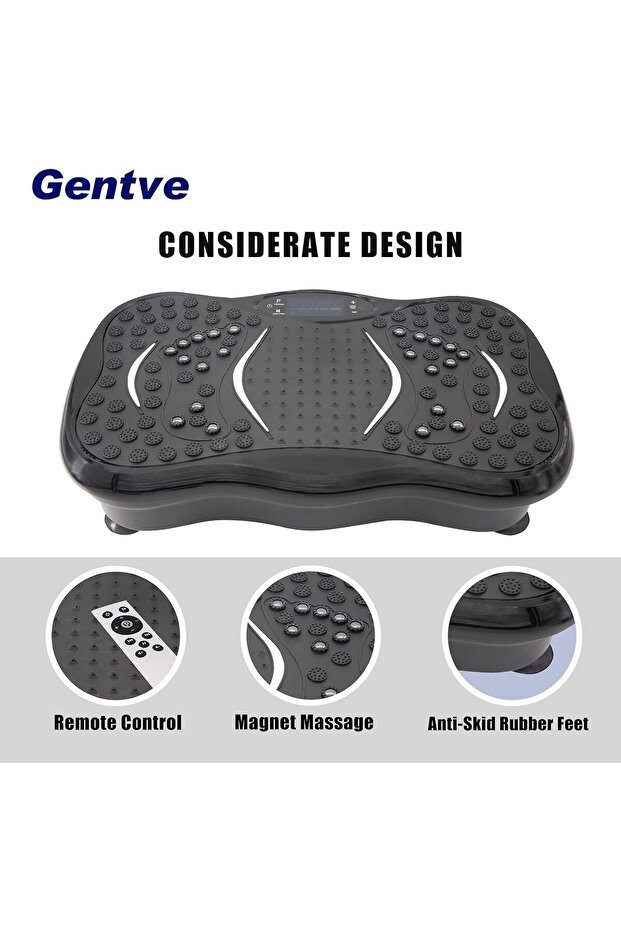 Vibration Plate Lymphatic Drainage Bluetooth 99 Levels Remote Bands 330lb