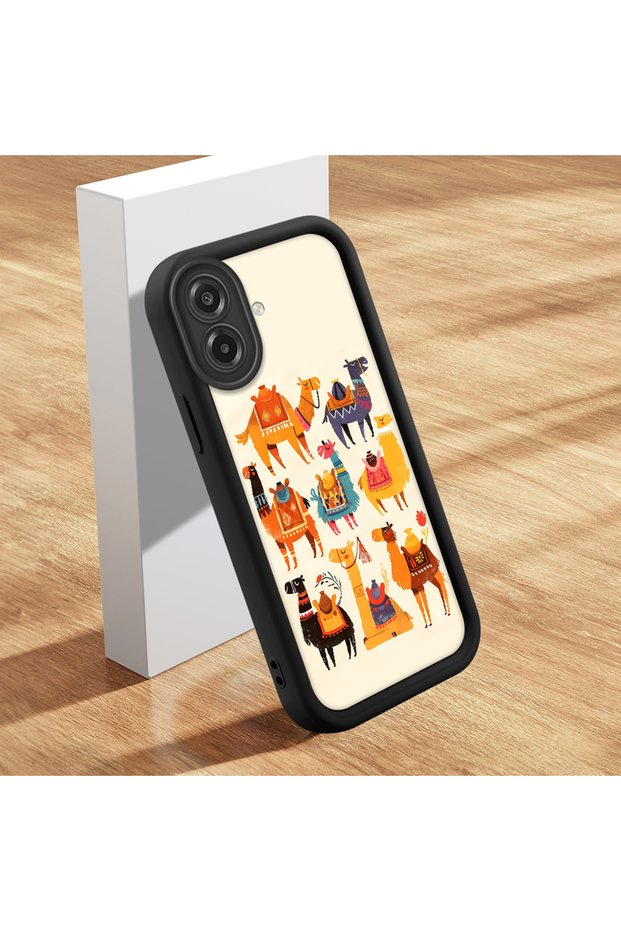 Samsung Galaxy A07 4g Compatible Chic Camel and Desert Patterned Silicone Phone Case