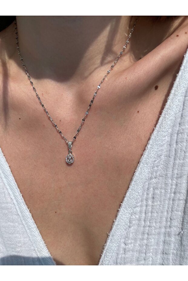 Premium İşçilikli Silver Çelik Kolye - 4