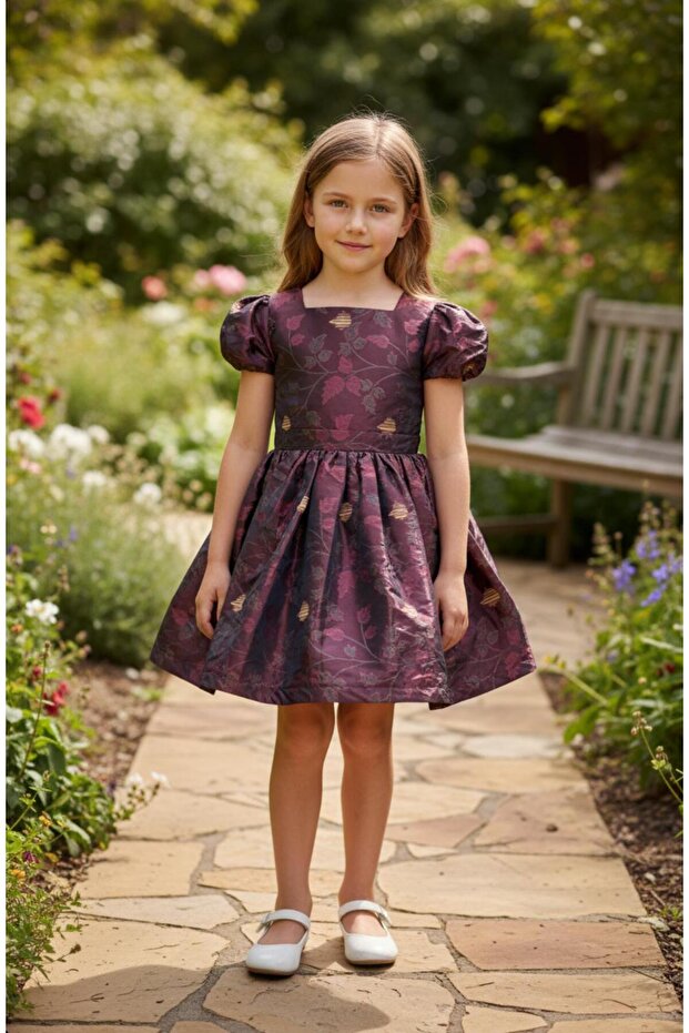 Flower Patterned Children's Dress