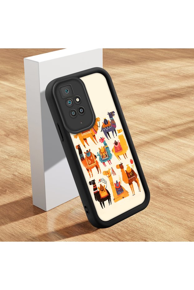 Redmi 10 4g Compatible Stylish Camel and Desert Patterned Silicone Phone Case
