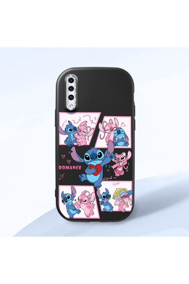 Samsung Galaxy A50/A50S/A30S Compatible Shock-Absorbing Camera Protected Black Silicone Case Stitch Patterned