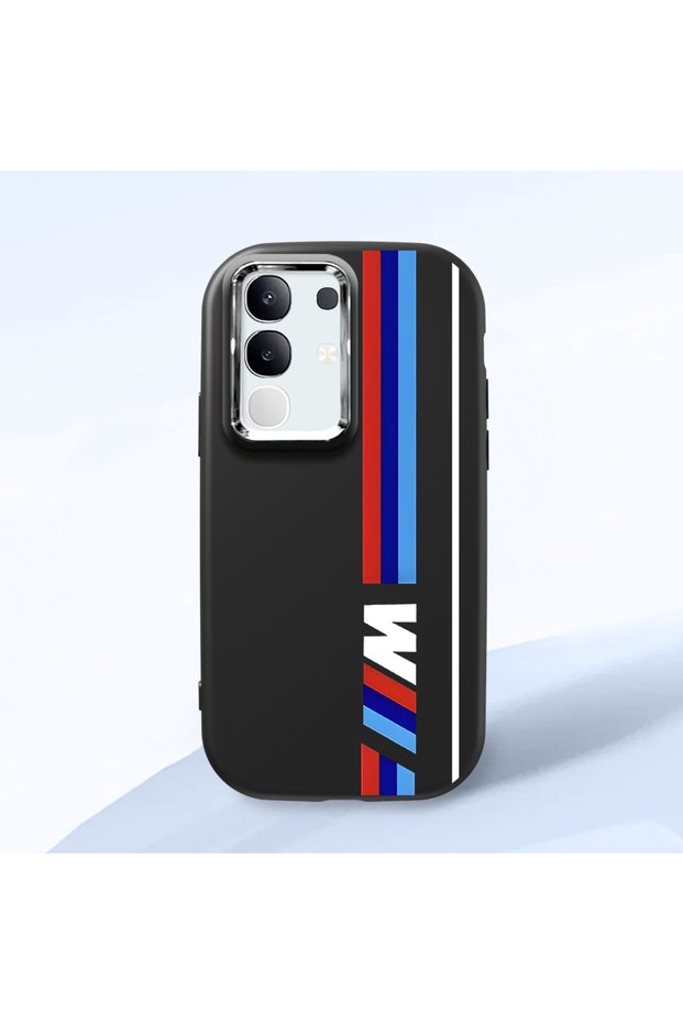 Vivo Y29 4g Compatible Shock-Absorbing Camera Protected Black Silicone Case Bmw Patterned