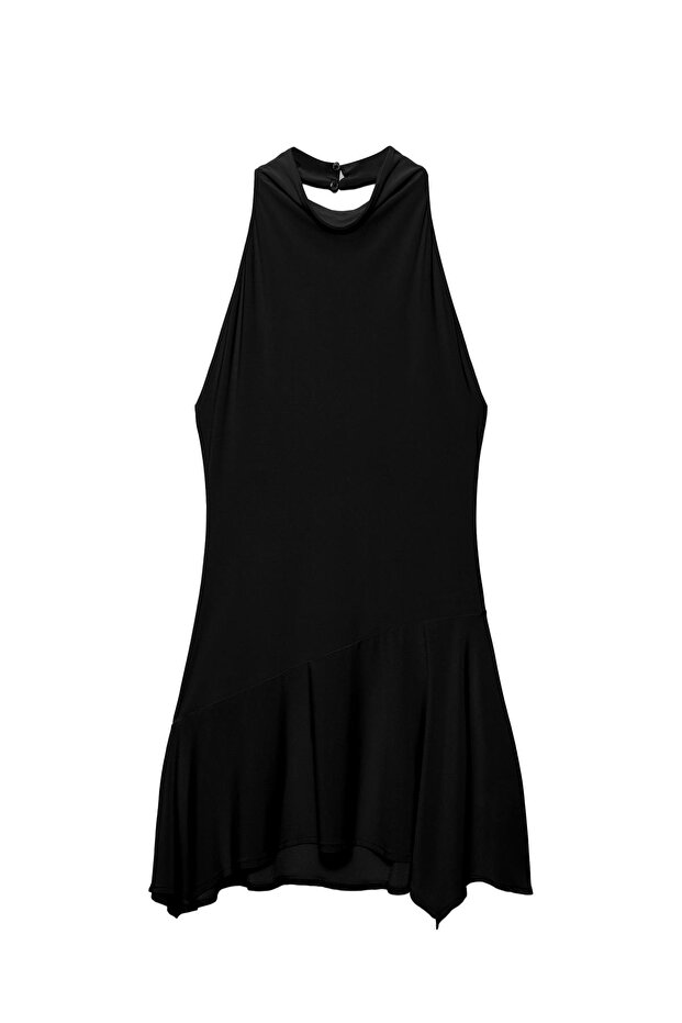 Kısa halter elbise - 4