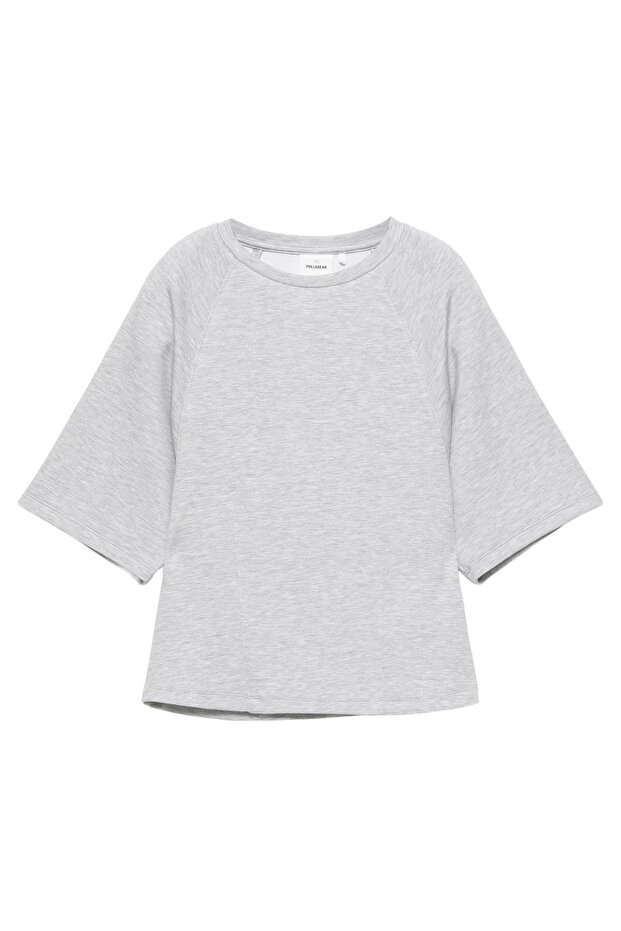 Kısa kollu dar kesim sweatshirt - 4