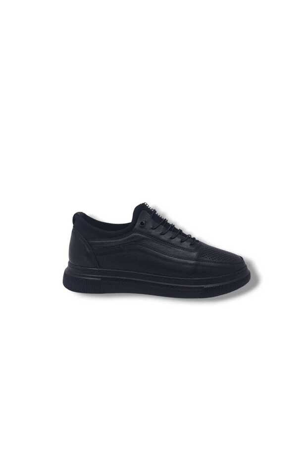 Banner 221 Men's Black Genuine Leather Sock Model Casual Shoes