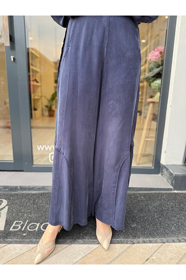 39208 منقوش طقم نسائي باللون الأزرق الداكن - 7