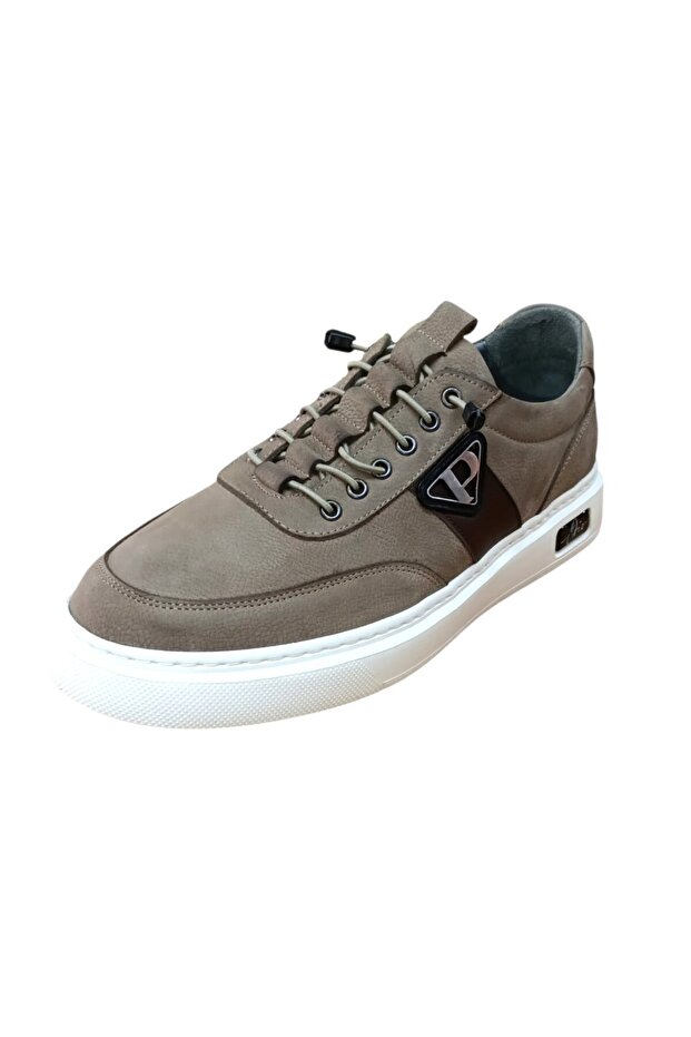 9372 Men's Nubuck Leather EVA Sole Rubber Laced Casual Shoes