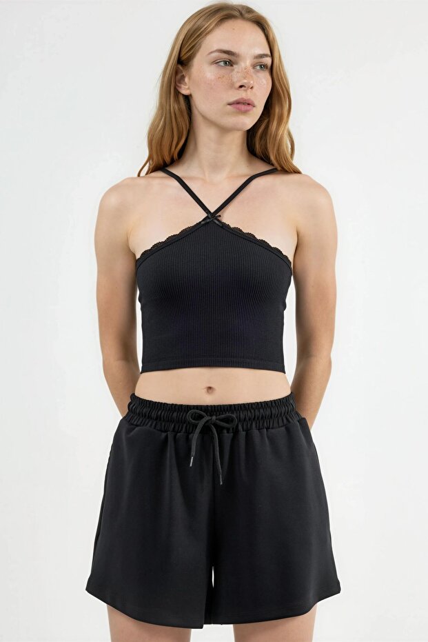 BUSEM بجيوب شورت مطاطي قماش مودال - 4