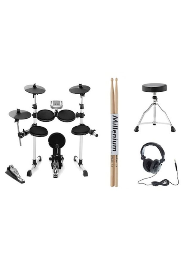 Set de tobe electronice MPS-150 + scaun și căști