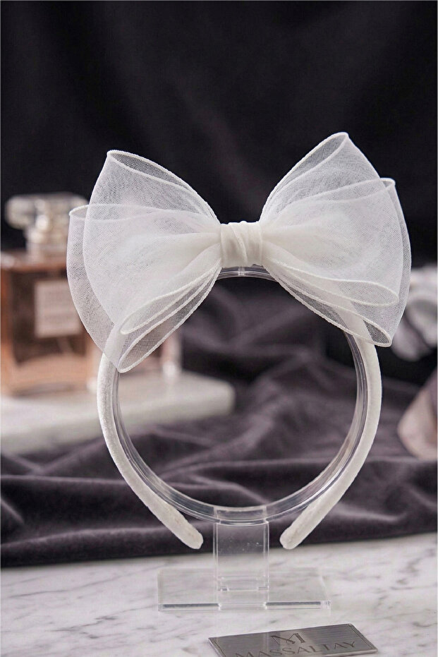 Maternity Crown with Big Bow Chiffon Maternity Crown for Mother-To-Be Photo Shoot Crown