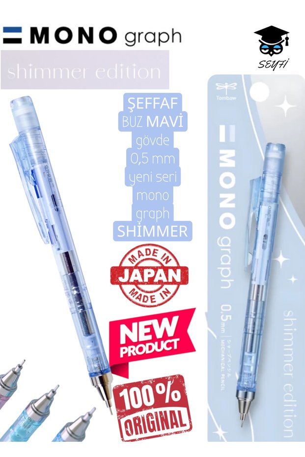 Transparent Body 0.5 mm New Series Tombow Mono Graph Shimmer Series Syfshi̇mmermonograph, One Size
