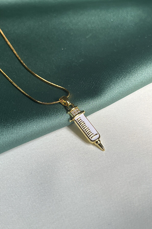 Steel Necklace with Injector Figure