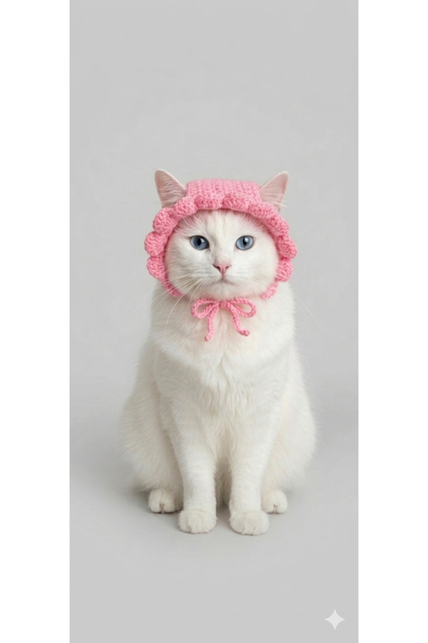 Hand Knitted Design Cat Hat